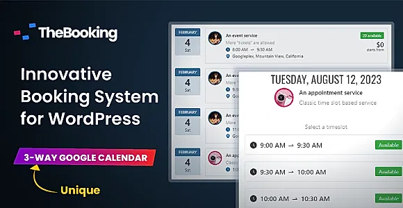 TheBooking WordPress Plugin