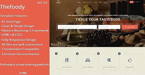 Thefoody - Multiple Restaurant System HTML Template