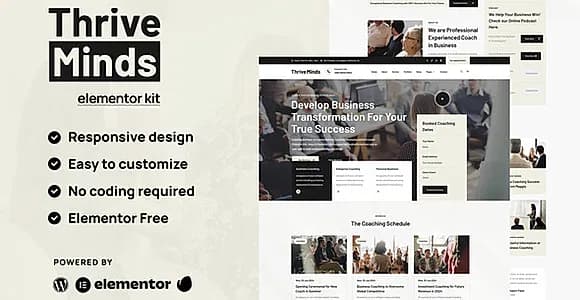 Thrive Mind - Business Coach Envato Elementor Kit