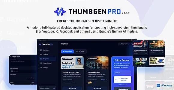 ThumbGen Pro - The Ultimate AI Thumbnail & Graphics Generator