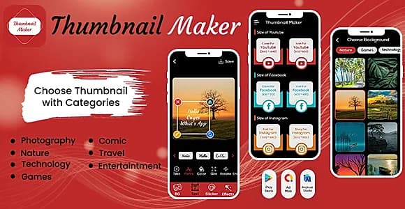 Thumbnail Maker - Channel Art - Banner Studio - Photo Editor - Banner editor - Video Thumbnail