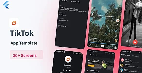 TikTok App Template | Flutter 2.8 With Null Safety
