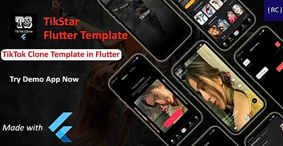 TikTok Clone App Template in Flutter - Short Video Creating App Template in Flutter