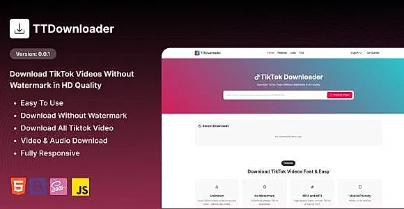 TikTok Video Downloader -  Audio & Videos Without Watermark