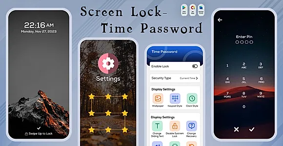 Timelock Screen - Time Password - Screen Lock - Time Passcode - Screen Locker - Live Time Password