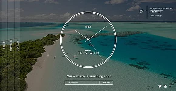 TIMER: Responsive Countdown Clock Landing Page