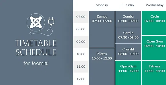 Timetable Schedule for Joomla