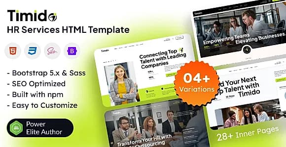 Timido – HR Services and Recruitment HTML Template