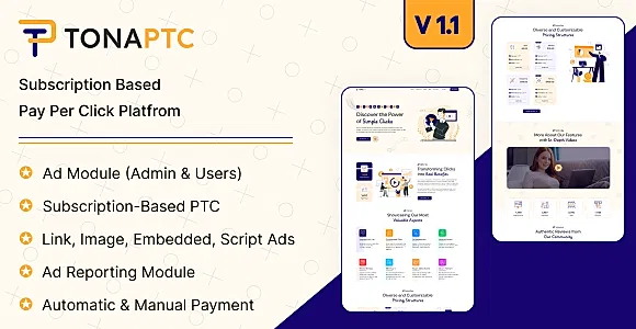 TonaPTC - Subscription Based Pay Per Click Platform