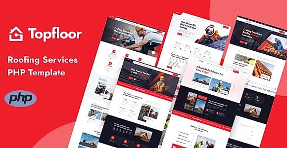 Topfloor - Roofing Services PHP Template