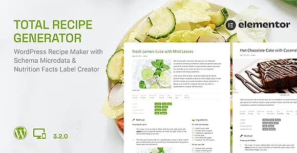 Total Recipe Generator for Elementor WordPress Plugin