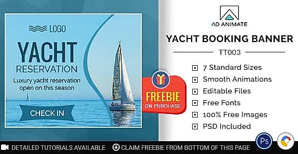 Tour & Travel | Yacht Booking Banner (TT003)