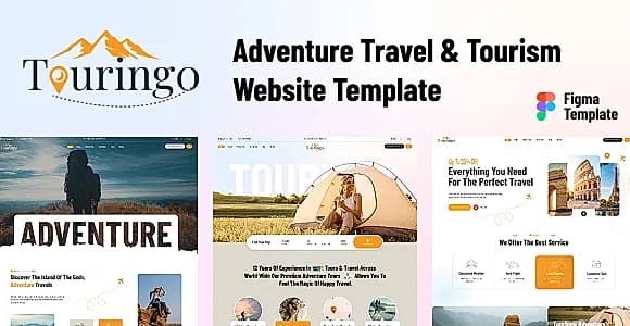 Touringo – Adventure Travel & Tourism Website Figma Template