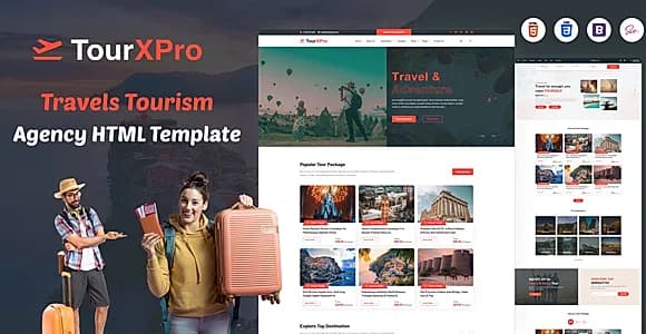 TourXPro - Travels Tourism Agency HTML Template
