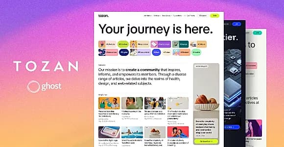 Tozan - Magazine Ghost Blog Theme