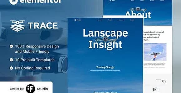 Trace – Environmental Change Documentation Drone Elementor Kit