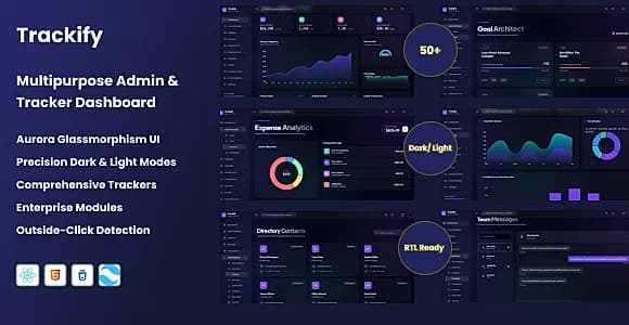 Trackify - React Multipurpose Tracker & Admin Dashboard