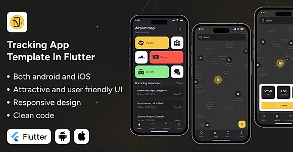 Tracking  App UI Template | Location Tracking App in Flutter | GeoTrace App Template