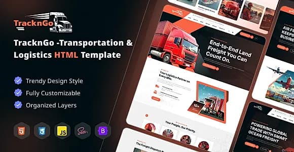 TracknGo -Transportation & Logistics Html Template