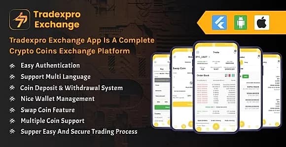 Tradexpro Exchange - Crypto Buy Sell and Trading Flutter Mobile App
