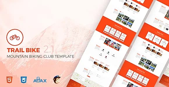 Trail Bike - Mountain Biking Club Template