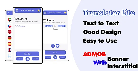 Translator Lite, Text to Text + Admob