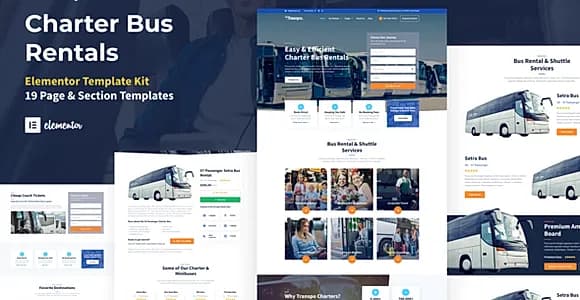 Transpo - Charter Bus Rental Company Elementor Pro Template Kit
