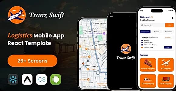 Tranz Swift | Logistics Mobile App | React Native Expo Template