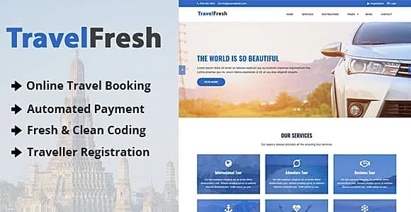 TravelFresh - Travel Agency CMS with Online Booking System