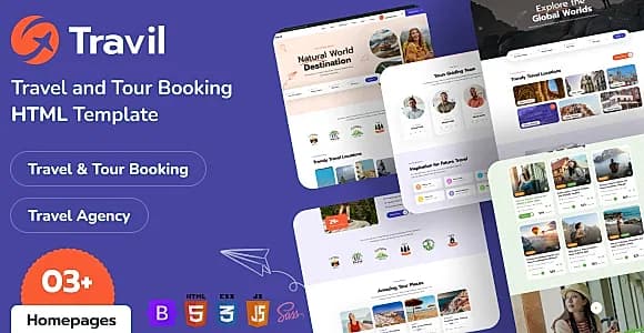 Travil – Travel & Tour Booking HTML Template