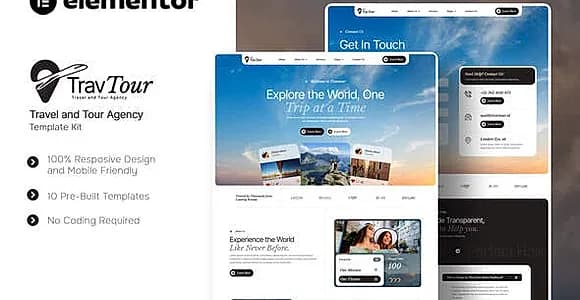 Travtour - Travel and Tour Agency Elementor Template Kit