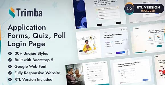 Trimba - Application Forms, Quiz, Poll, Survey & Registration Form Template