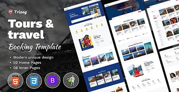 Trisog - Travel Agency Website HTML Template