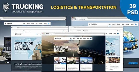 Trucking Transportation and Logistics PSD Template