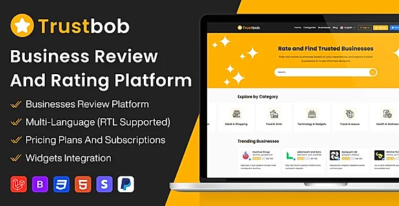 Trustbob - Business Review And Rating Platform (SAAS)