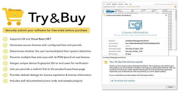 Try & Buy | Free Trial Maker For .NET Applications