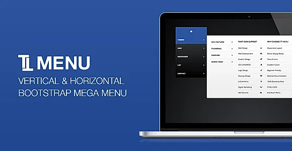 TT Menu - Vertical Horizontal Bootstrap Mega Menu