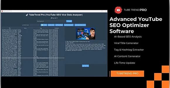 TubeTrend Pro - YouTube SEO Optimizer with AI Support