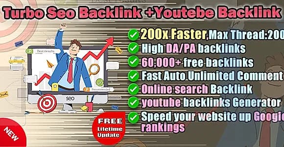 Turbo Seo backlink+Youtube Backlink Generator