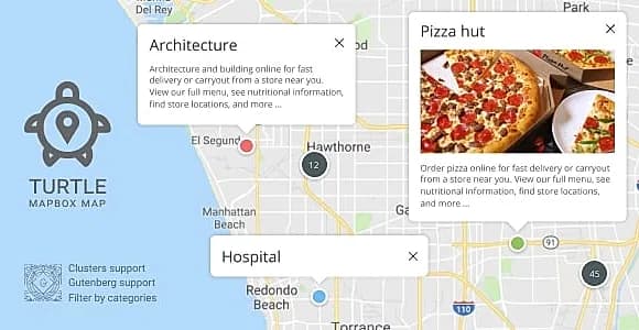 Turtle Mapbox Map - Create Places Map For WordPress