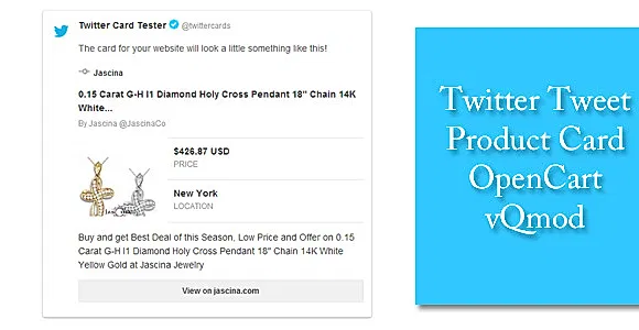 Twitter Tweet Product Card - OpenCart vQmod