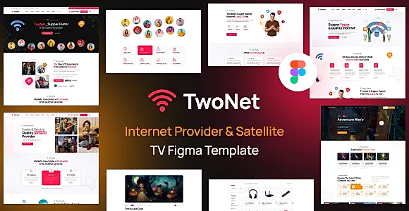 Twoet - TV & Internet Provider Figma Template