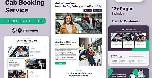Uberbuk – Taxi Company & Online Cab Service Elementor Template Kit