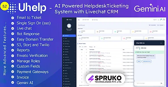 Uhelp - AI Powered Helpdesk Support Ticketing System with Livechat CRM