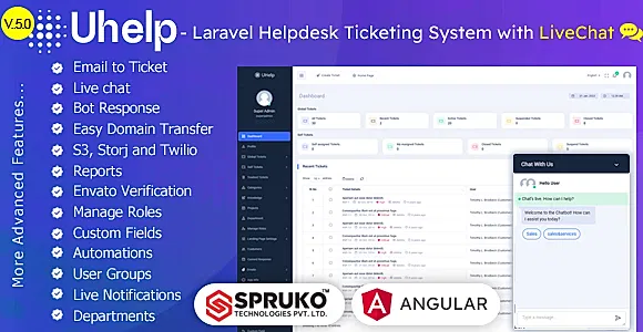 Uhelp – Smart Helpdesk & Customer Support System (Angular)