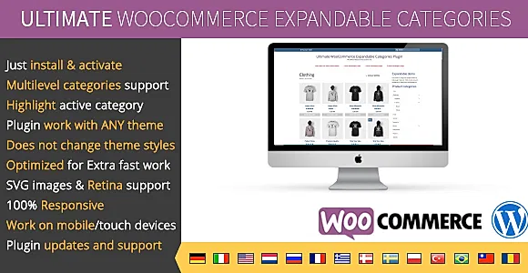 Ultimate Expandable WooCommerce Categories WordPress Plugin