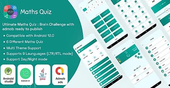 Ultimate Maths Quiz : Brain Challenge with admob ready to publish
