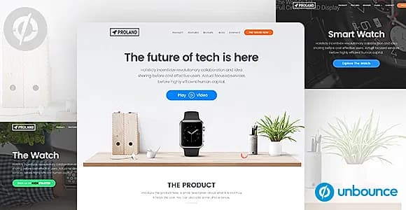 Unbounce Product landing Page Template - Proland