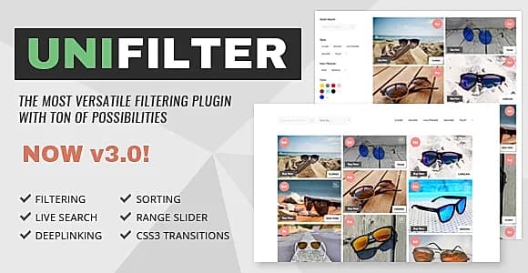 UniFilter  - Multipurpose jQuery Plugin for Filtering, Sorting & Searching