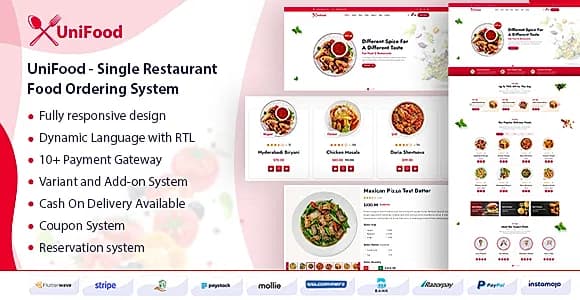 UniFood - Single Restaurant Food Ordering System